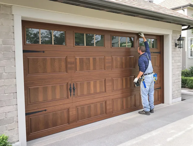 Custom garage door showcase by Westerly Garage Door Repair in Westerly