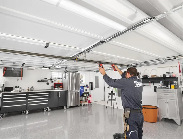 Overhead garage door repair service by Westerly Garage Door Repair in Westerly